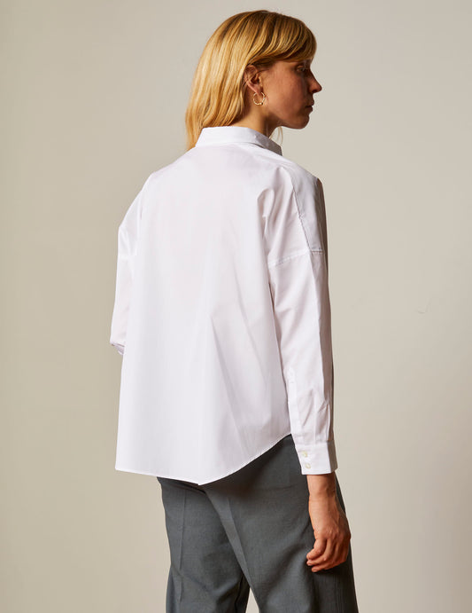 Célina white oversize shirt