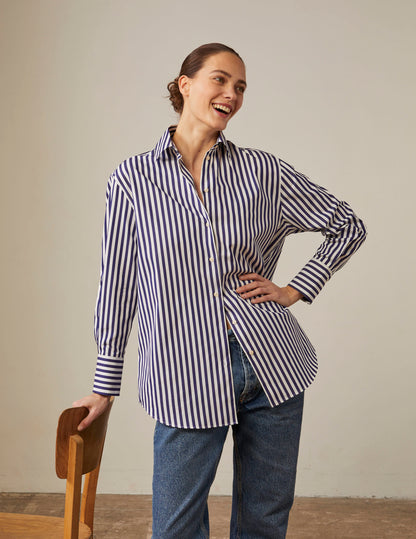 Blue striped Mathilde oversized shirt