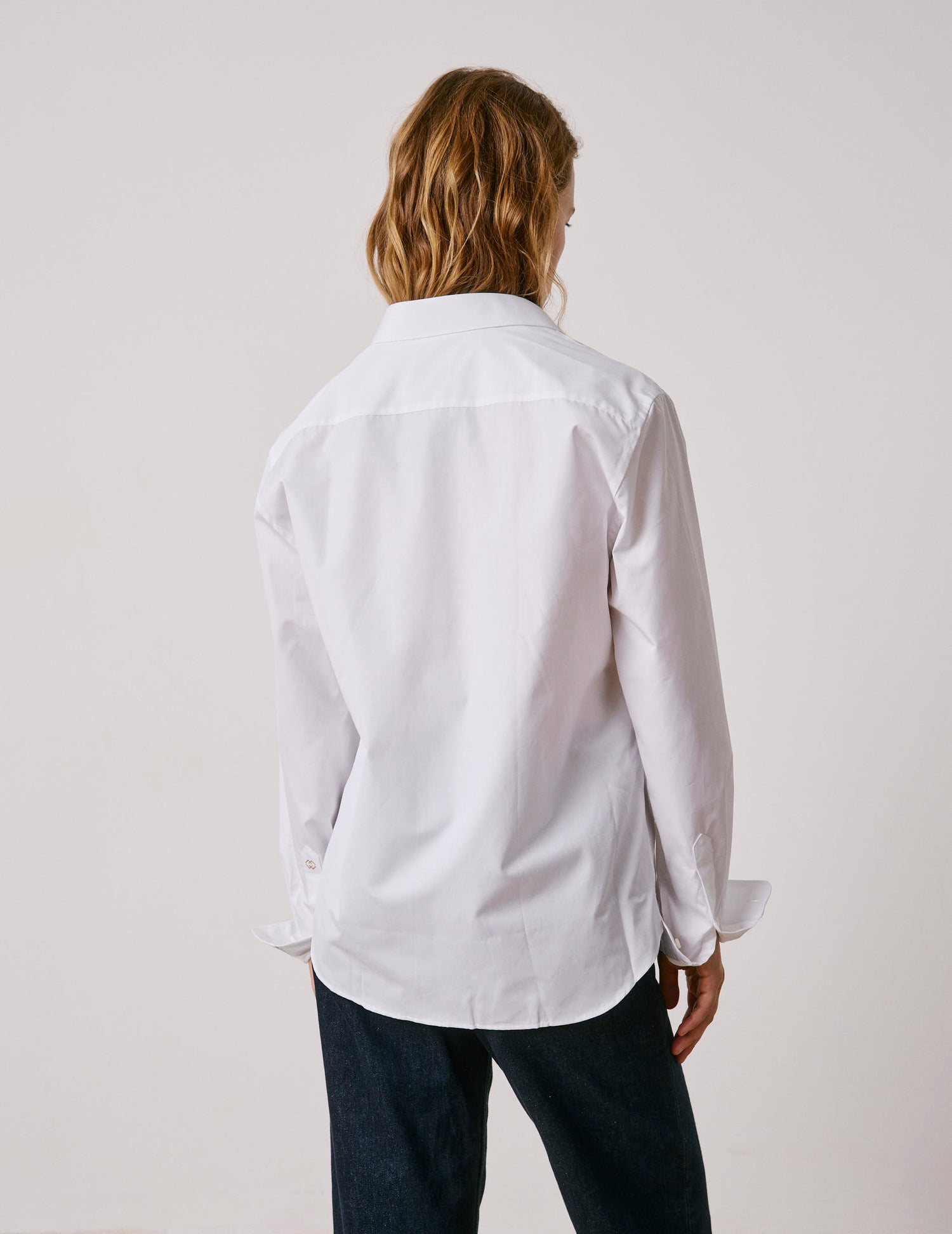 Chemise mixte "Je t'aime" blanche - Popeline - Col Figaret#7