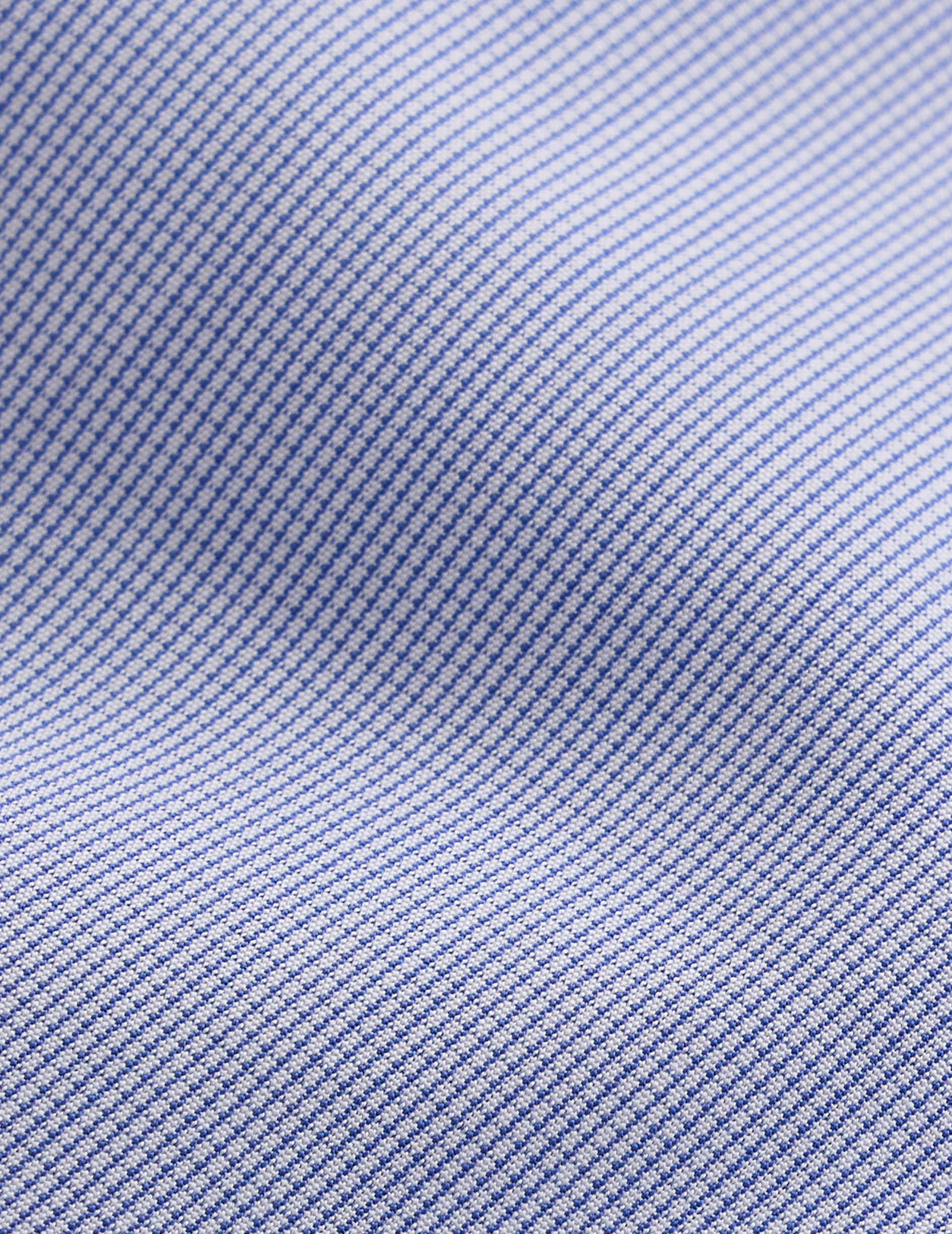 Chemise Semi-ajustée à carreaux bleus - Popeline - Col Américain