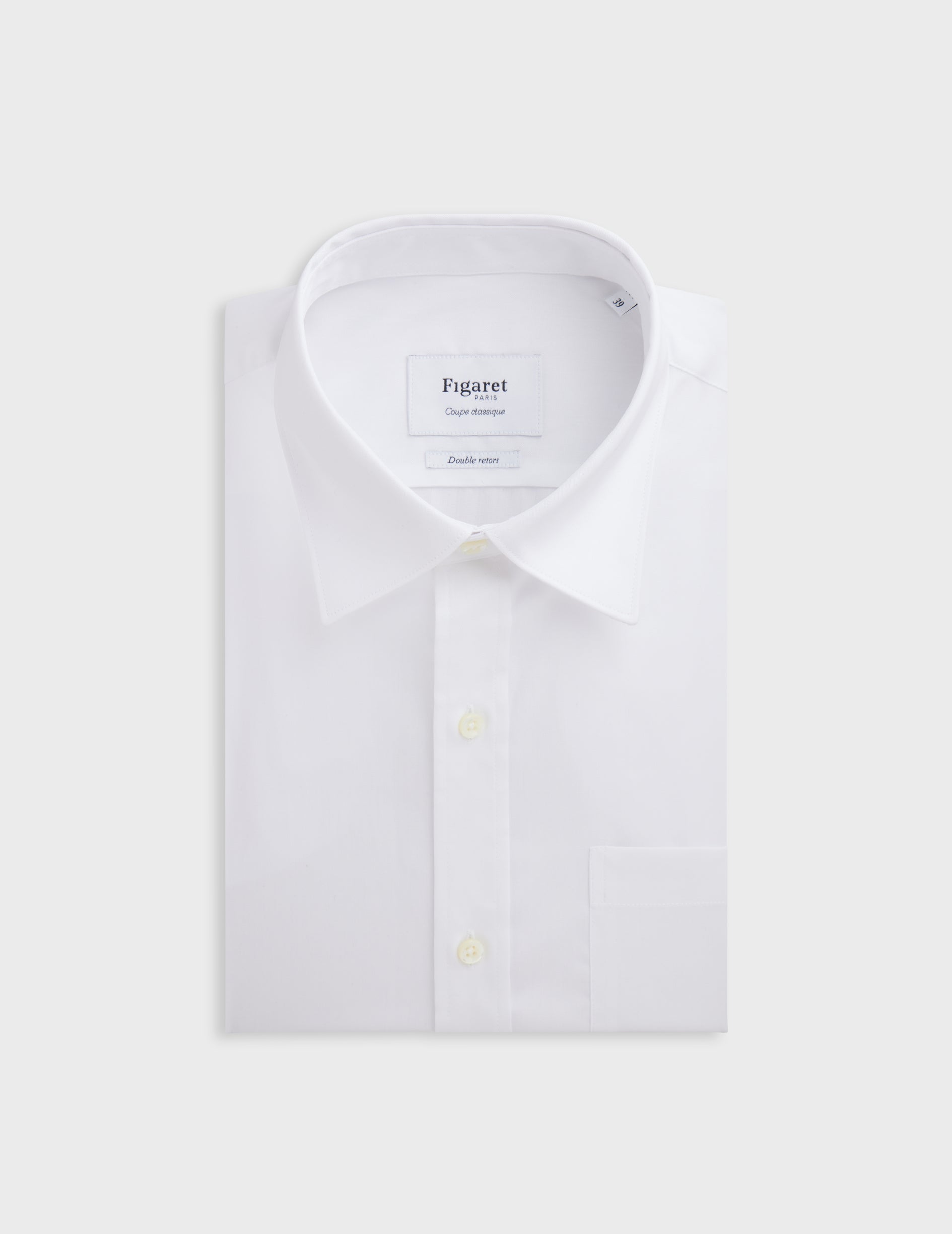 Classic white shirt - pin point - Figaret Collar
