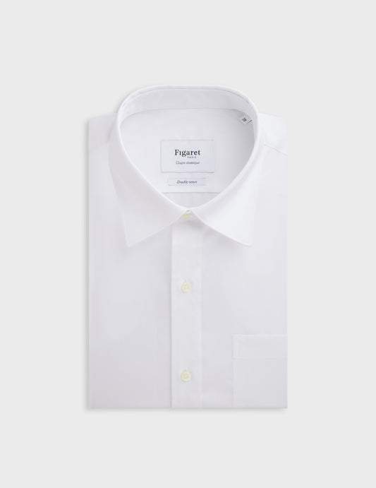 White Classic Shirt - pin point - Figaret Collar