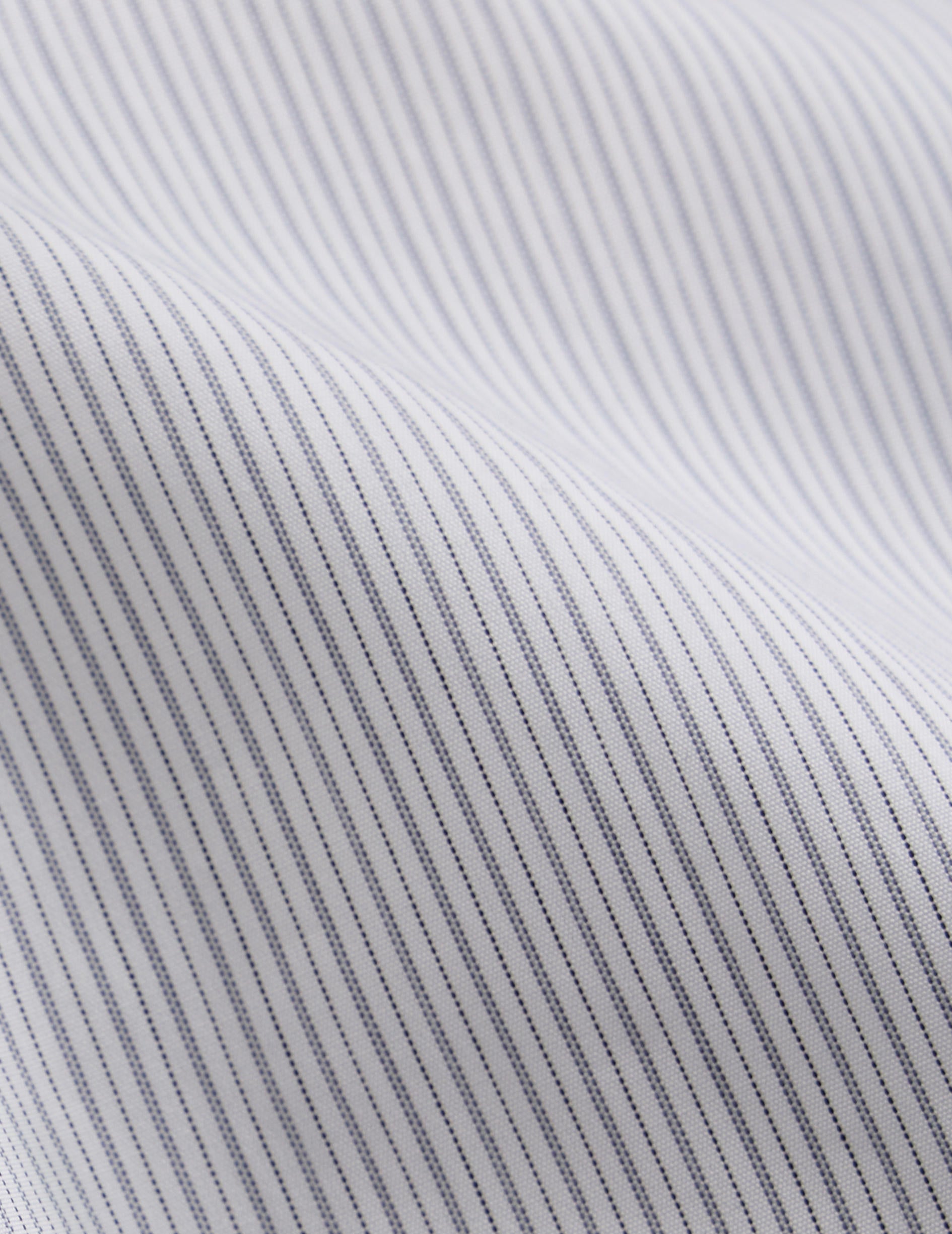 Semi-fitted grey striped shirt - Poplin - Figaret Collar