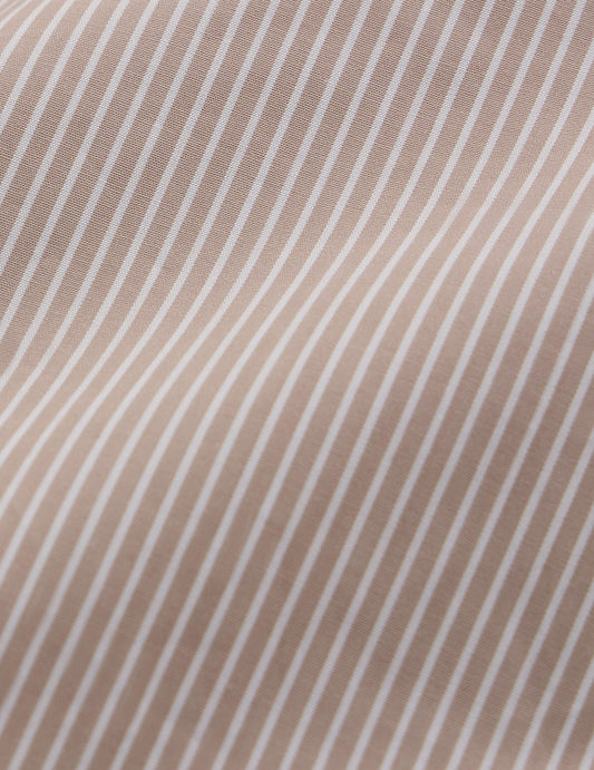 Chemise Semi-ajustée rayée beige