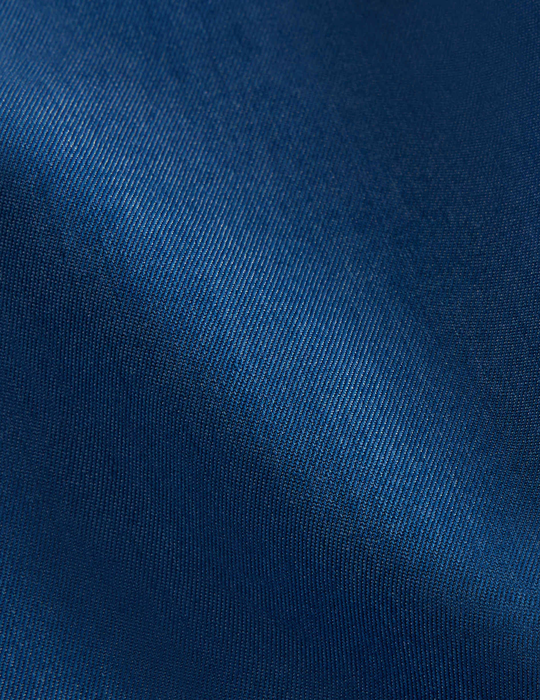 Chemise mixte "Je t'aime" en denim brodée bleu - Denim - Col Figaret
