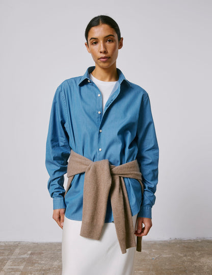 Chemise mixte "Je t'aime" en denim