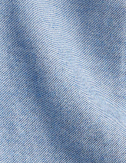 Gaspard shirt in blue cotton cashmere
