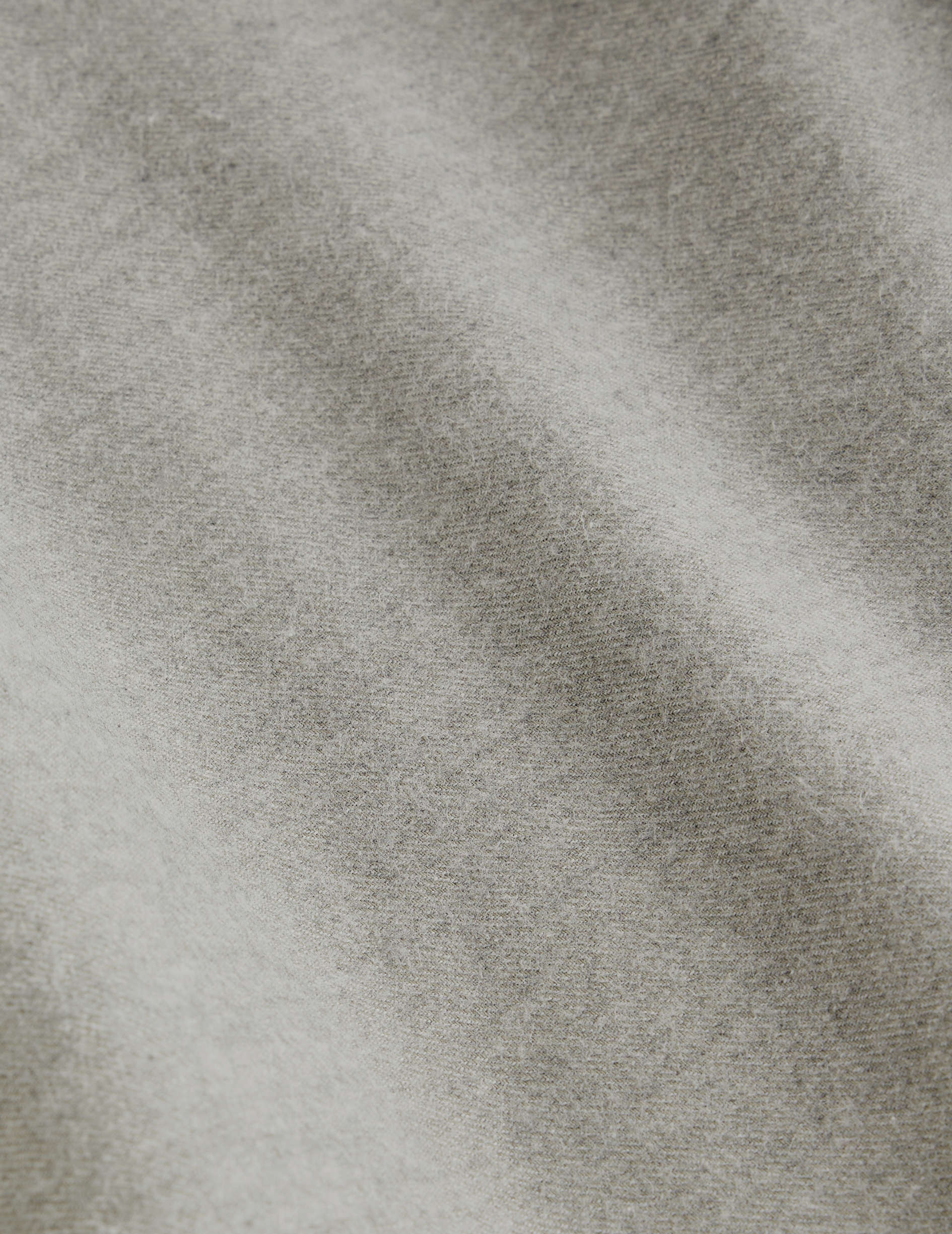 Chemise Gaspard en coton cachemire gris - Flanelle - Col Américain