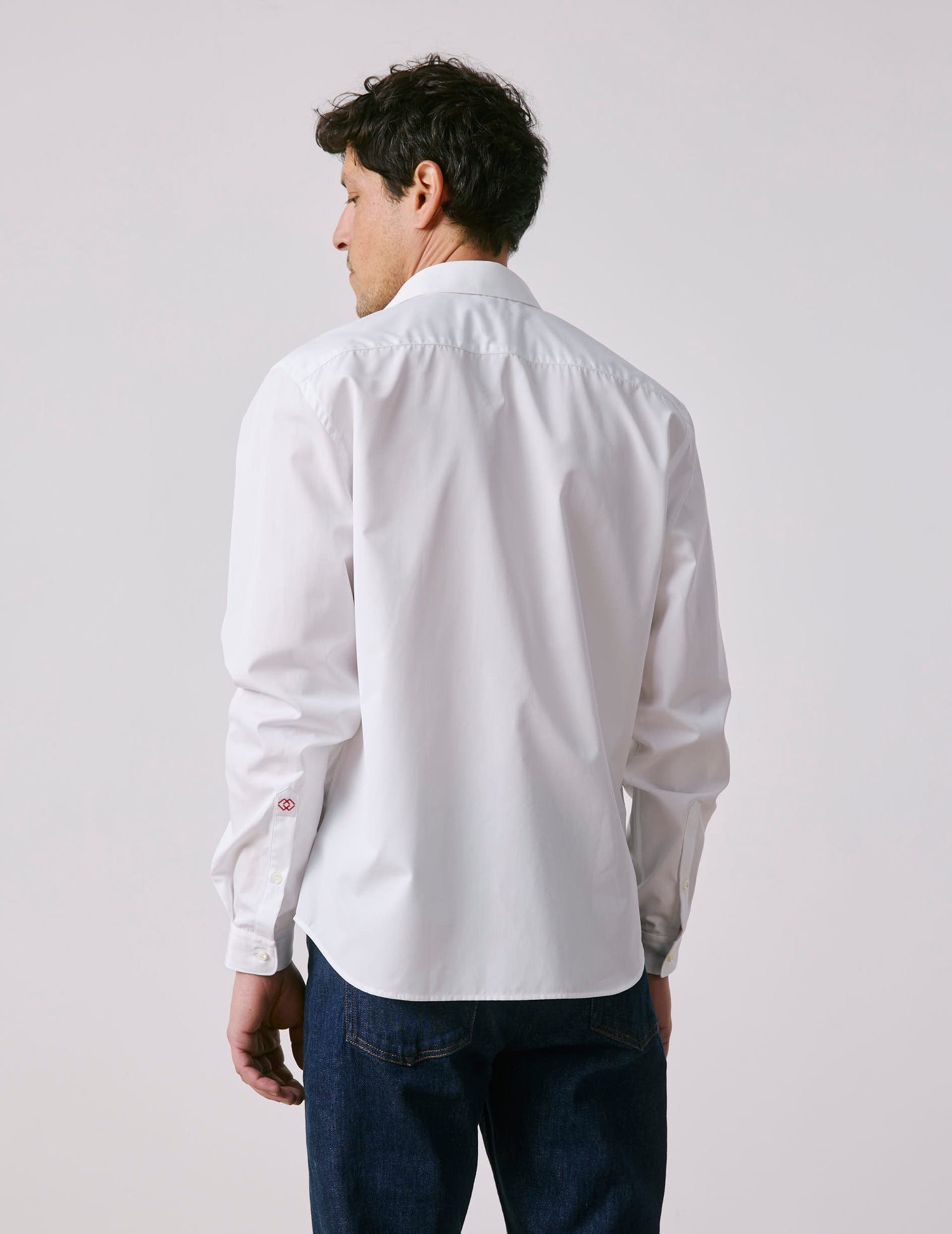 Chemise mixte "Je t'aime" blanche - Popeline - Col Figaret#4