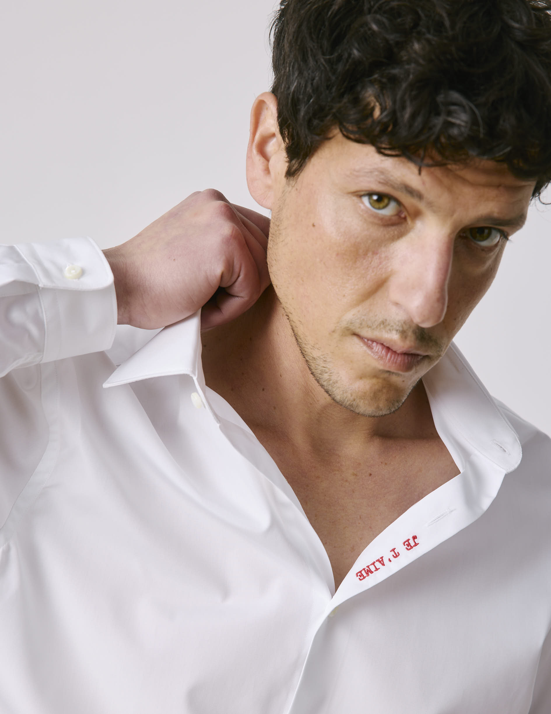 Chemise mixte "Je t'aime" blanche