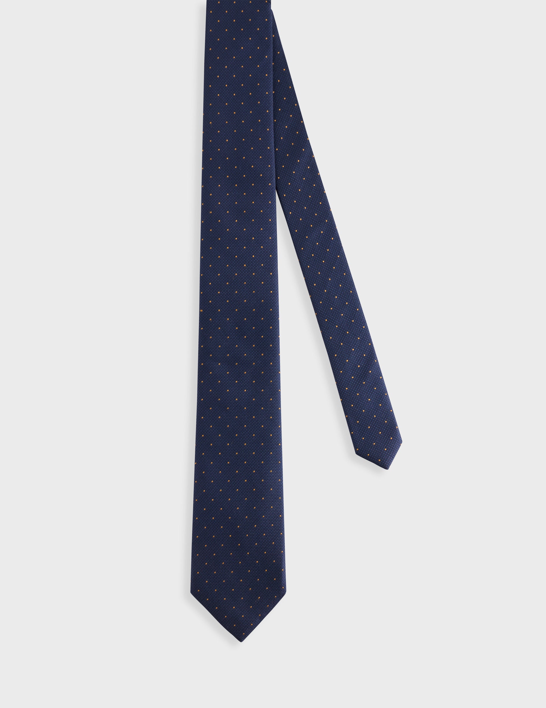 Cravate en soie marine à motifs