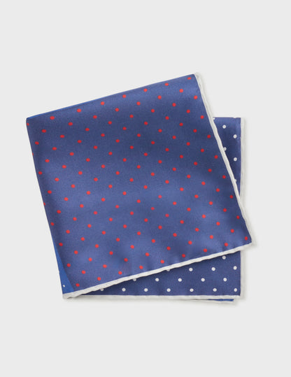 Multicolored polka dot pocket square