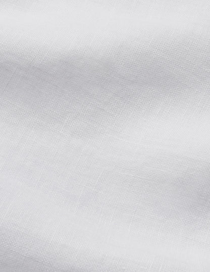 Chemise mixte "Je t'aime" en lin blanche brodée gris