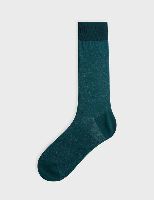 Dark green lurex socks