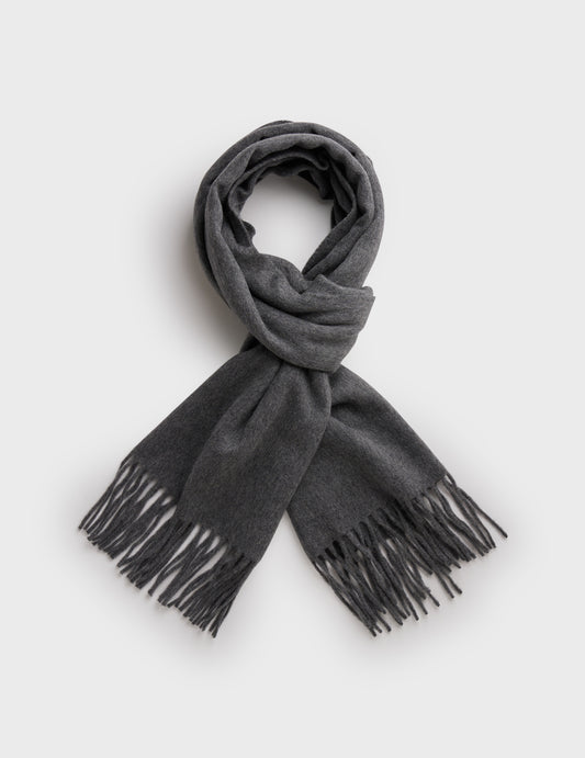 Charcoal Fringed Scarf