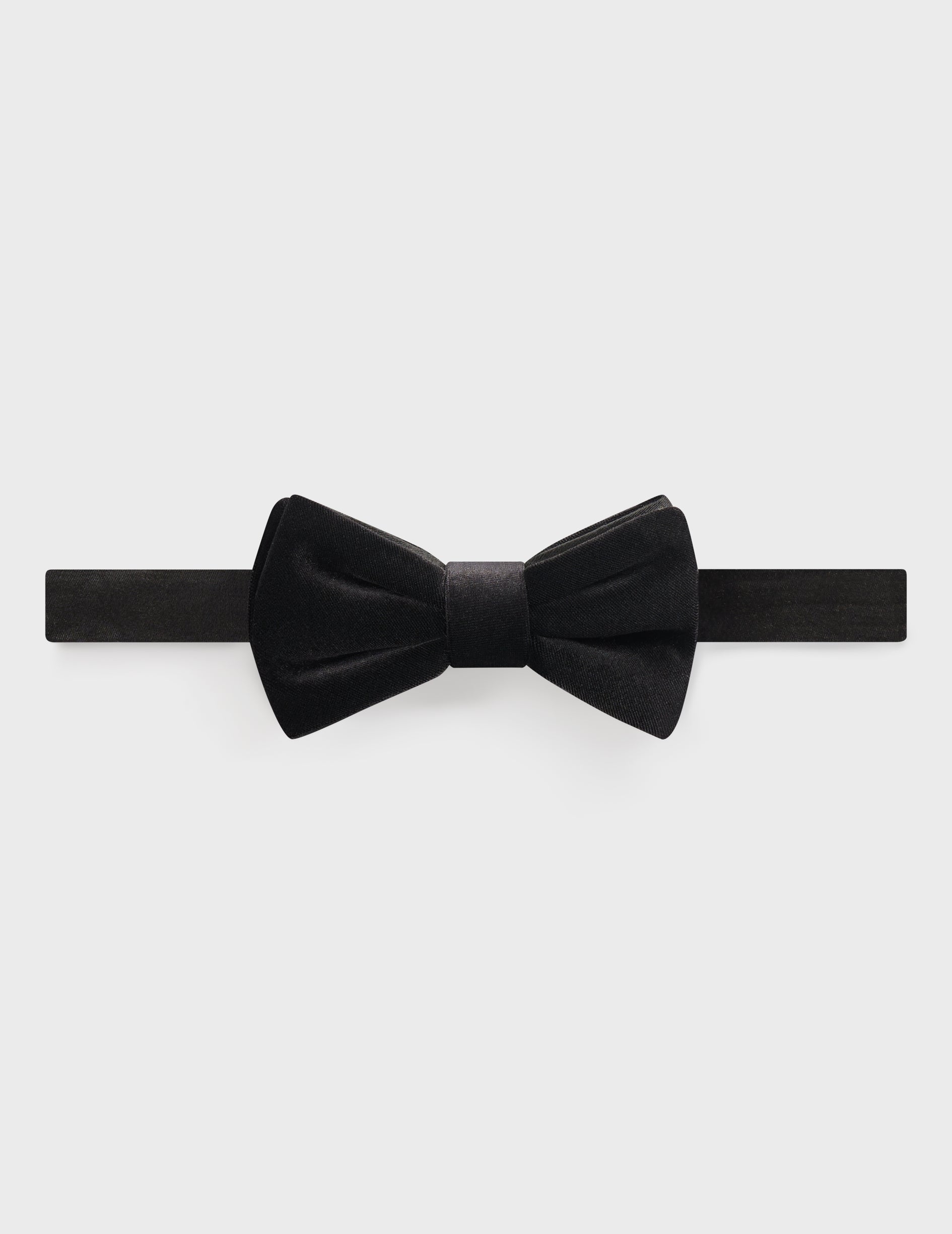 Black velvet and silk bow tie