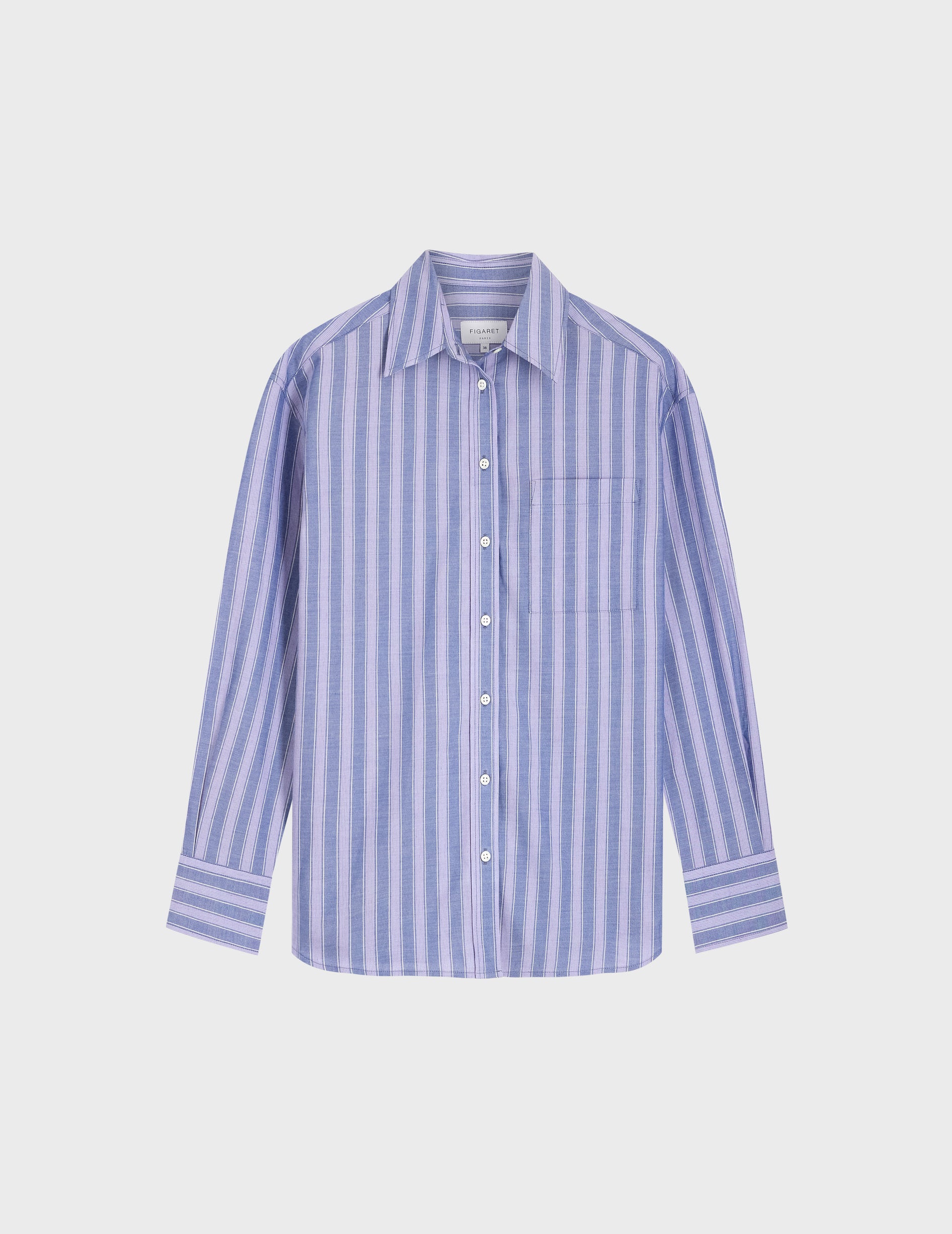 Blue striped Charlotte shirt - Poplin