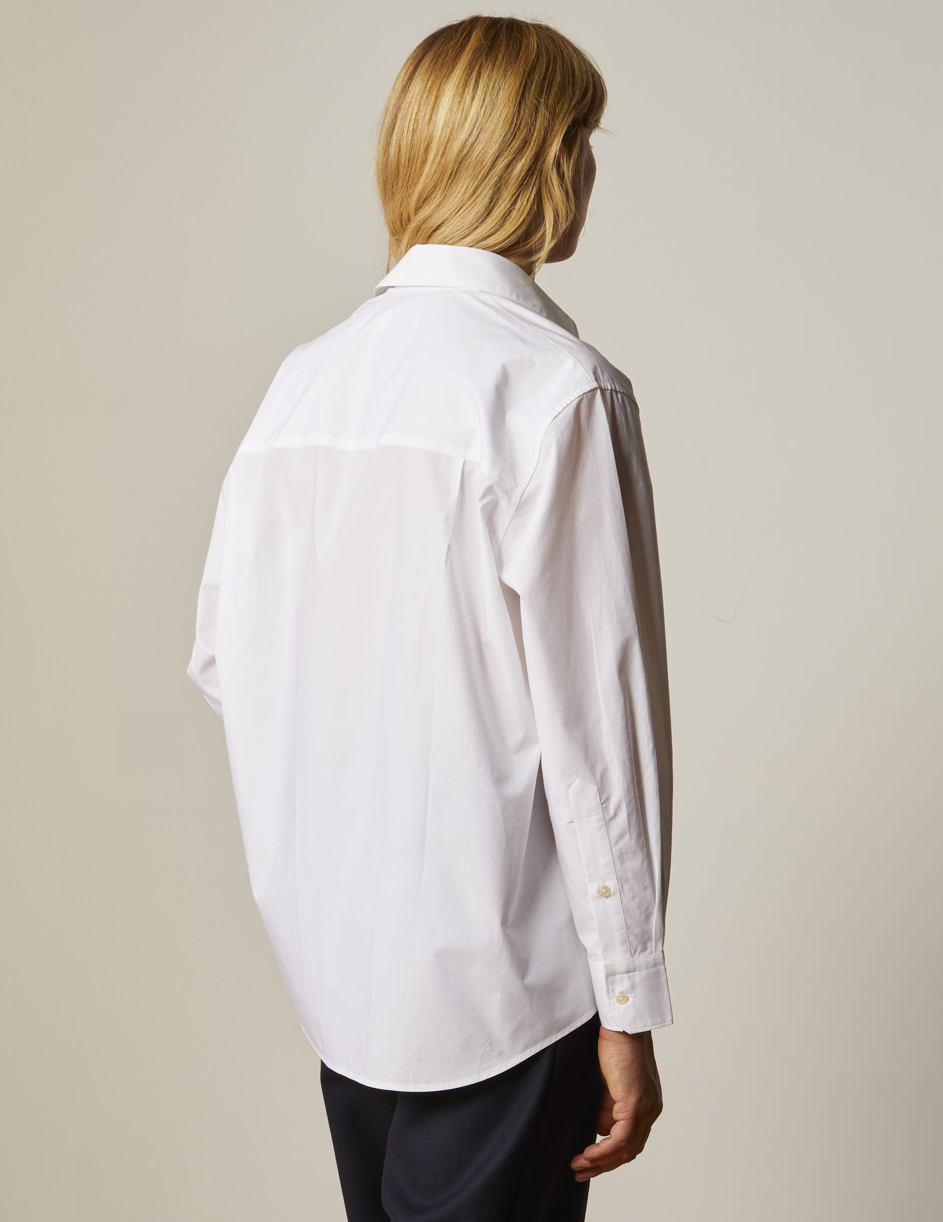 Oversized white Delina shirt - Poplin