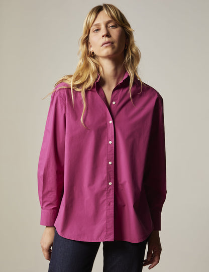 Fuchsia pink delina oversized shirt