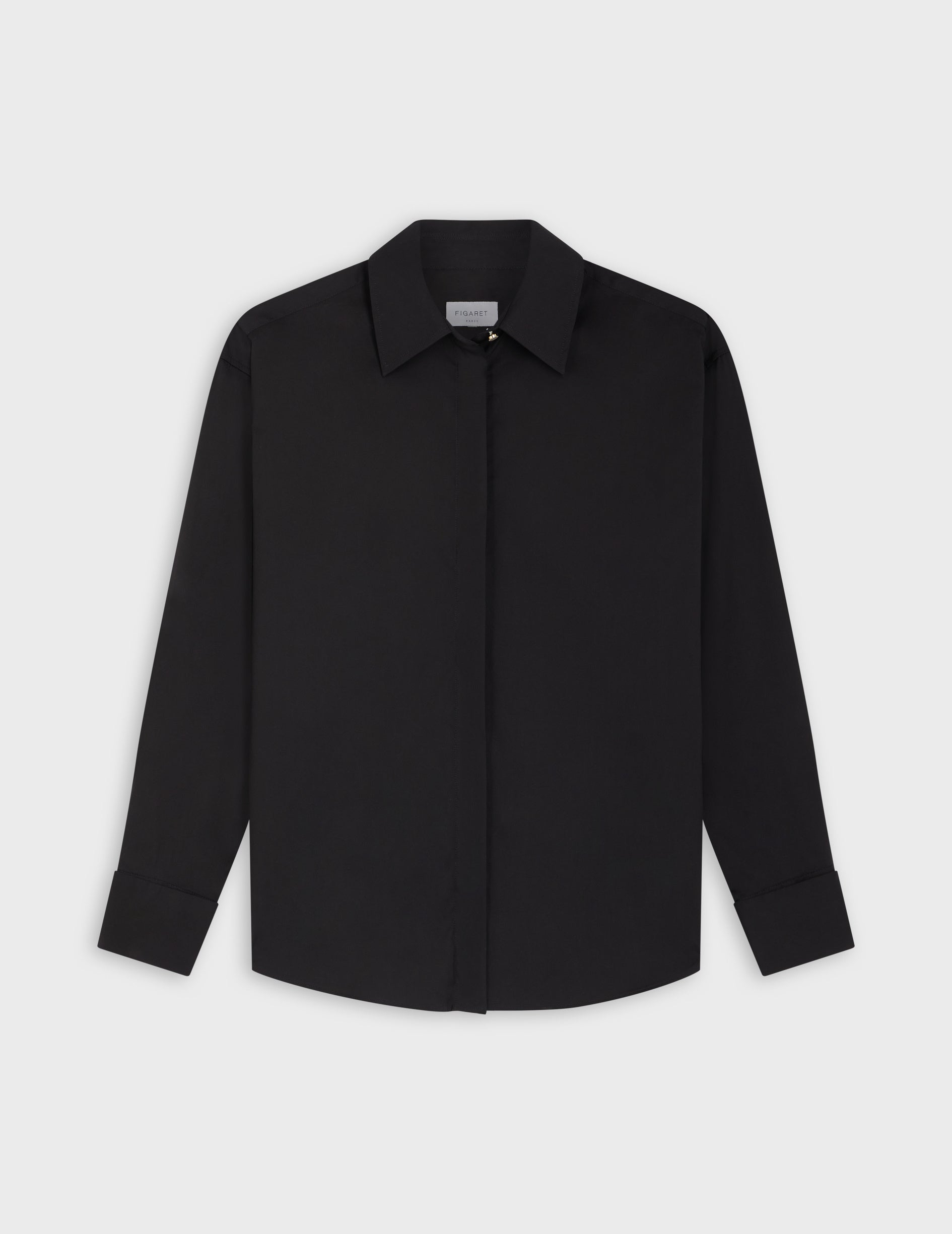 Black Gillia shirt - Poplin - French Cuffs