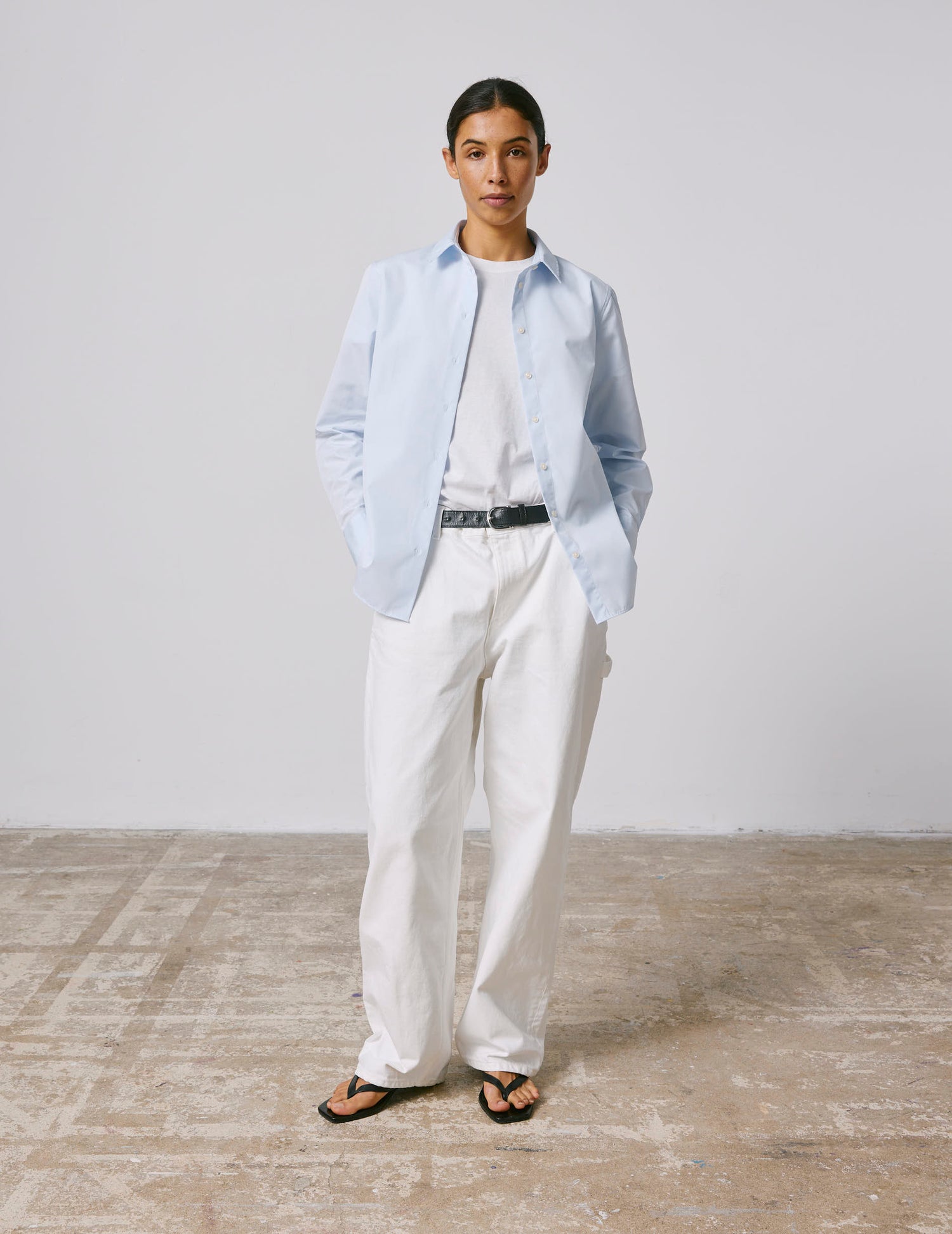 Chemise marion Voyage bleue - Popeline - Repassage facile#3