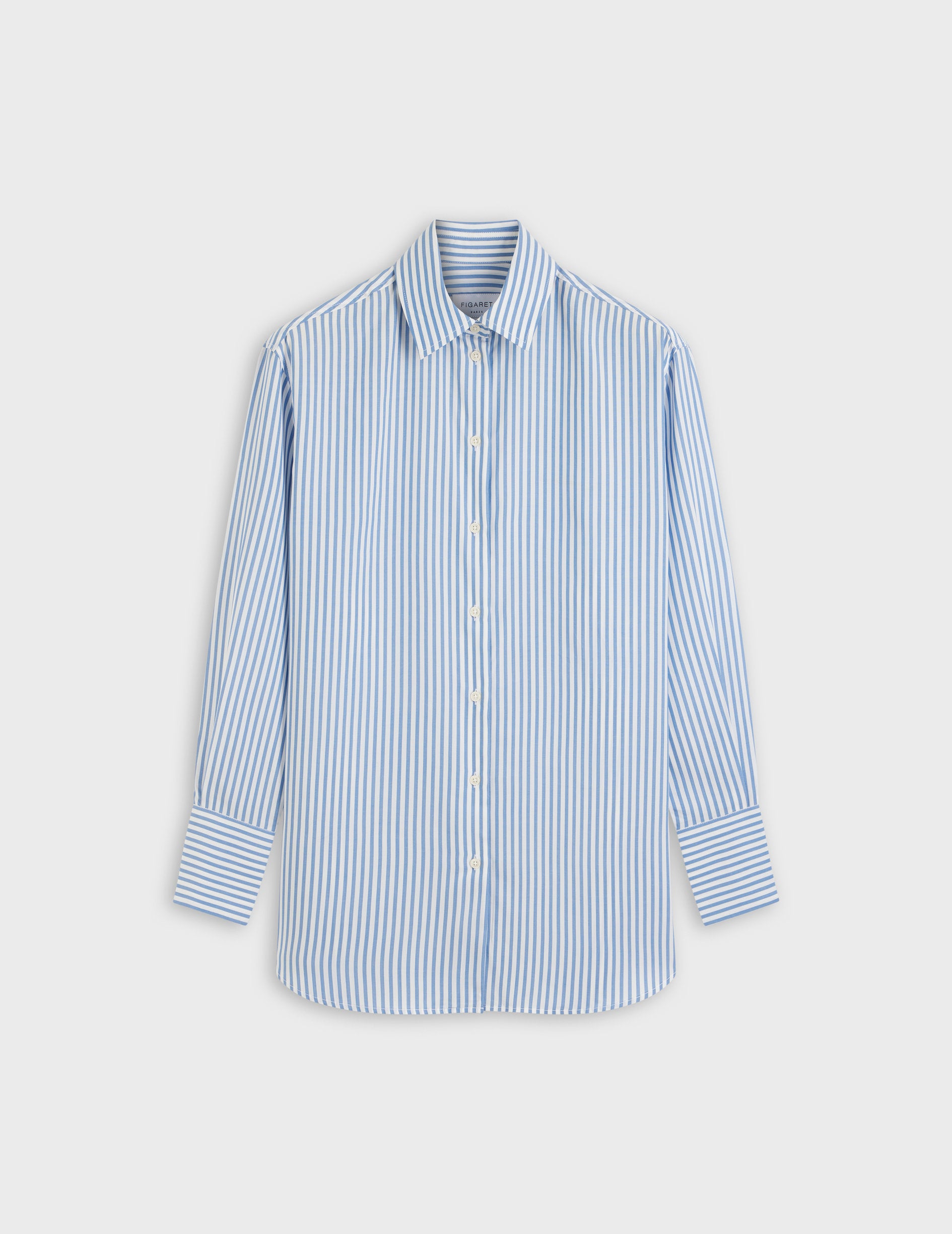 Oversized blue striped Mathilde shirt – Figaret
