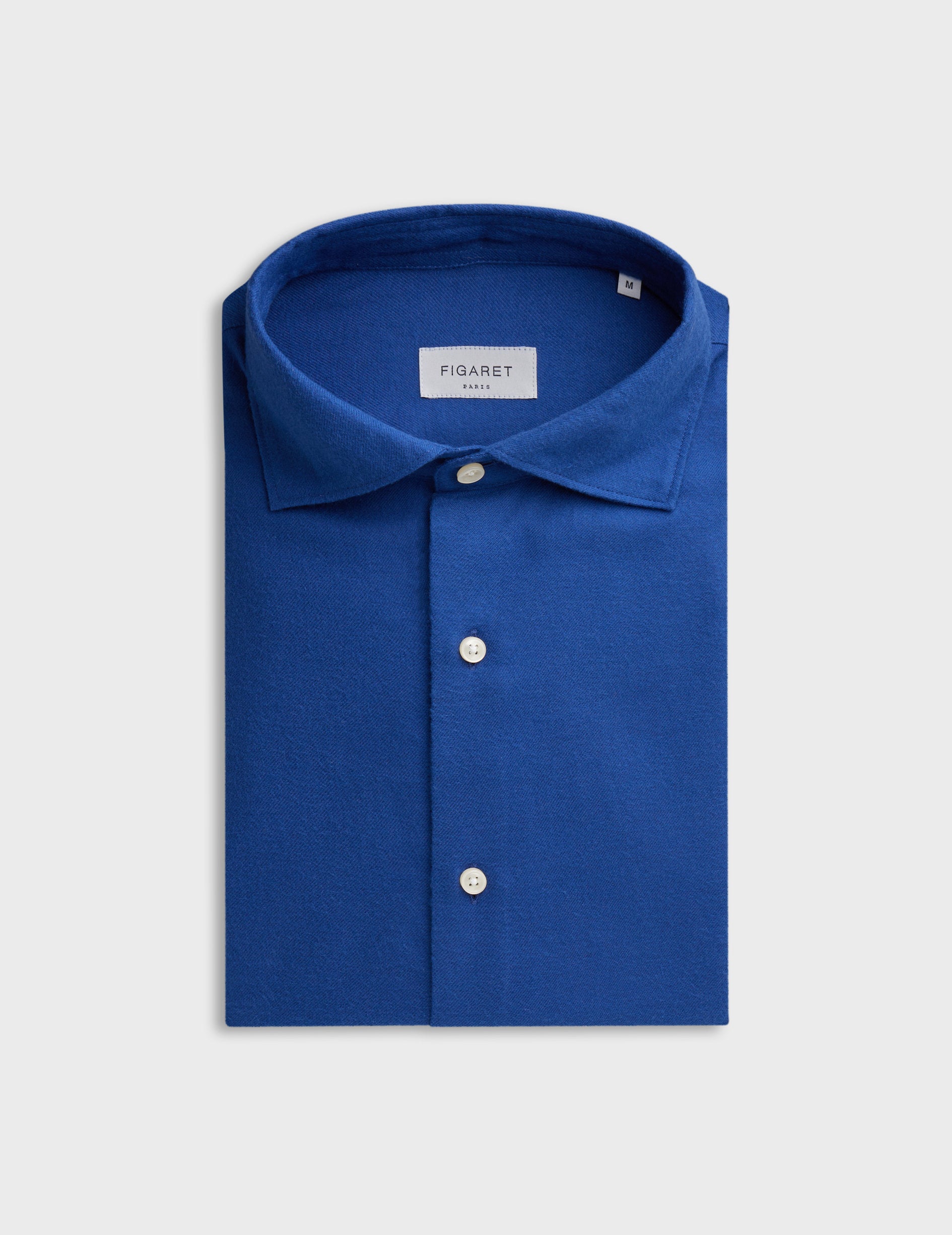 Blue aristote shirt - Flannel - Italian Collar