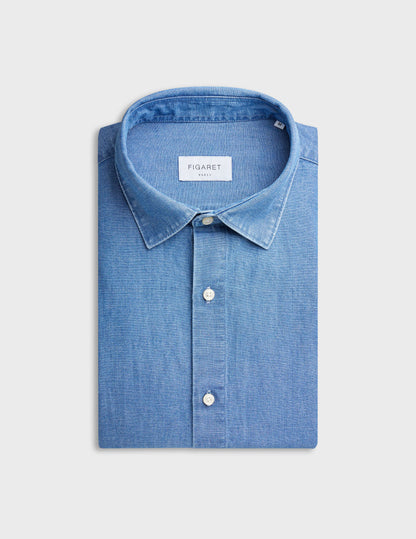 Leonard shirt in blue denim