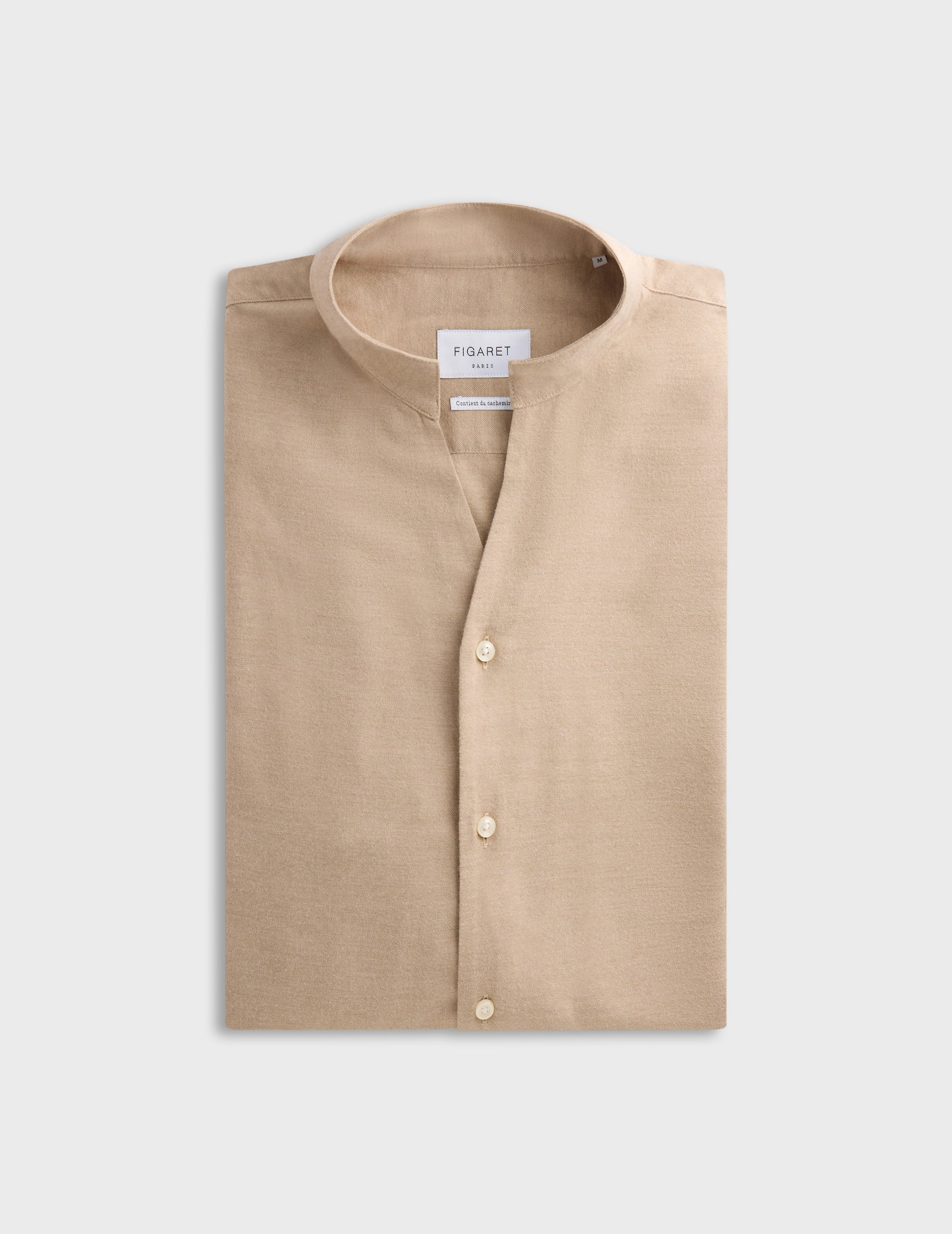 Chemise Carl en coton cachemire beige