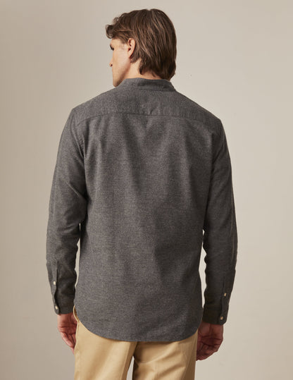 Carl shirt in gray cashmere cotton