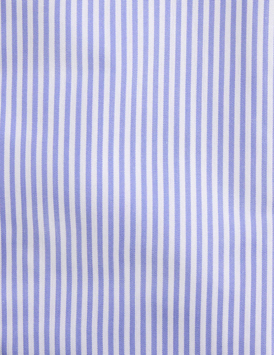 Classic blue striped wrinkle-resistant shirt