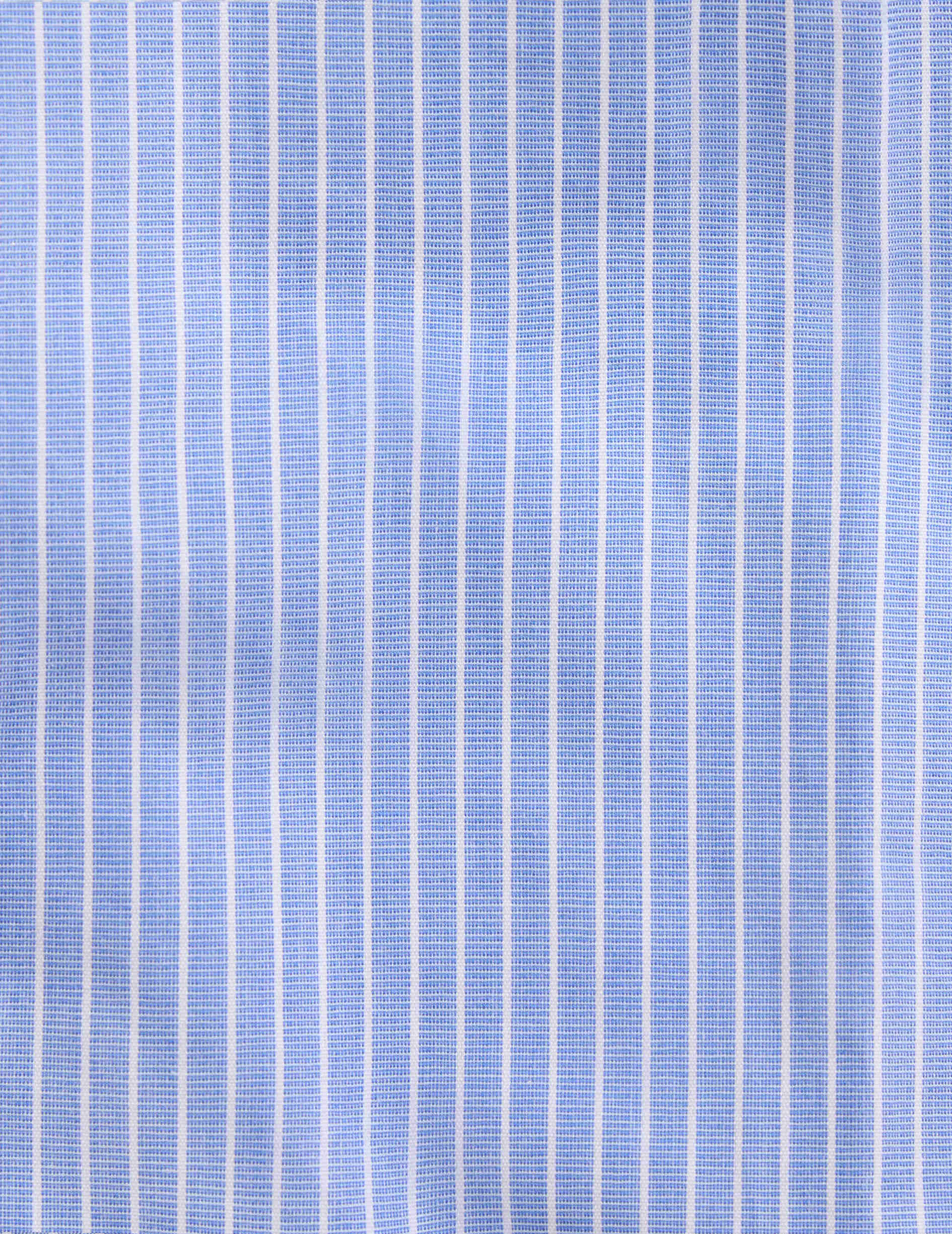 Chemise classique rayée bleue - Fil-à-fil - Col Figaret