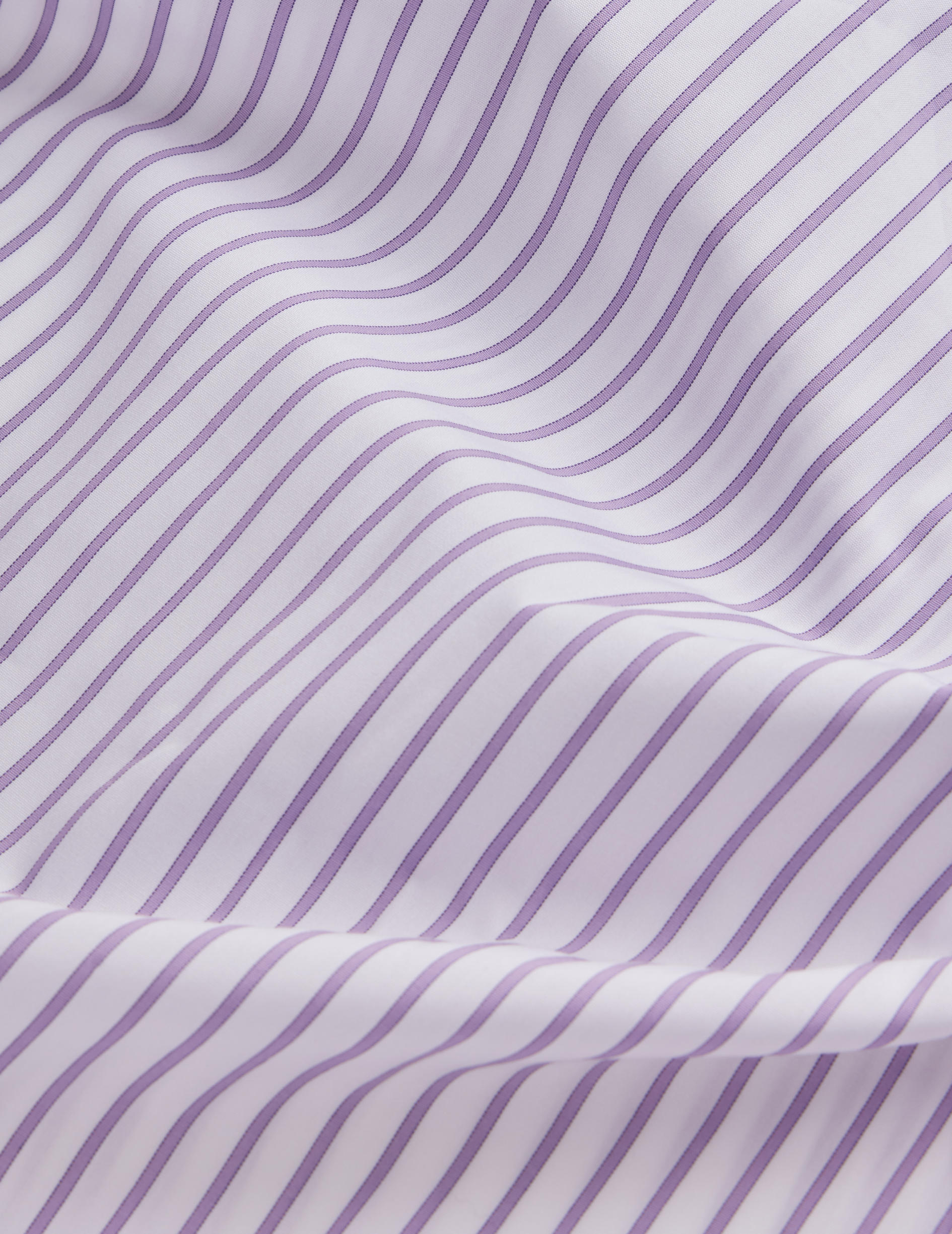 Purple striped classic shirt - Poplin - Figaret Collar