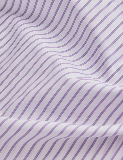 Purple striped classic shirt