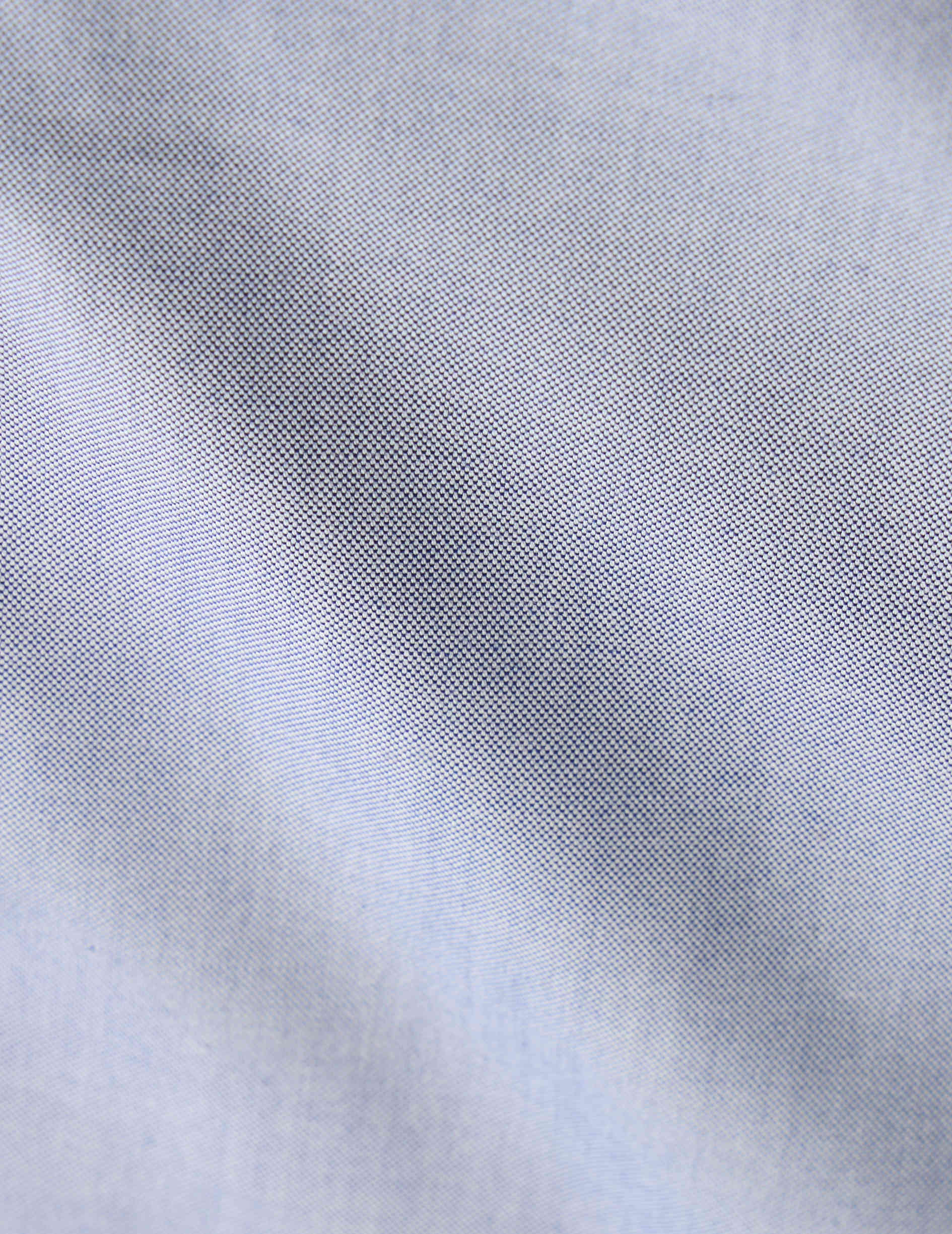 Semi-fitted striped blue wrinkle-free shirt - pin point - Figaret Collar