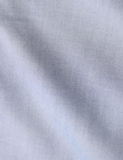 Semi-fitted striped blue wrinkle-free shirt