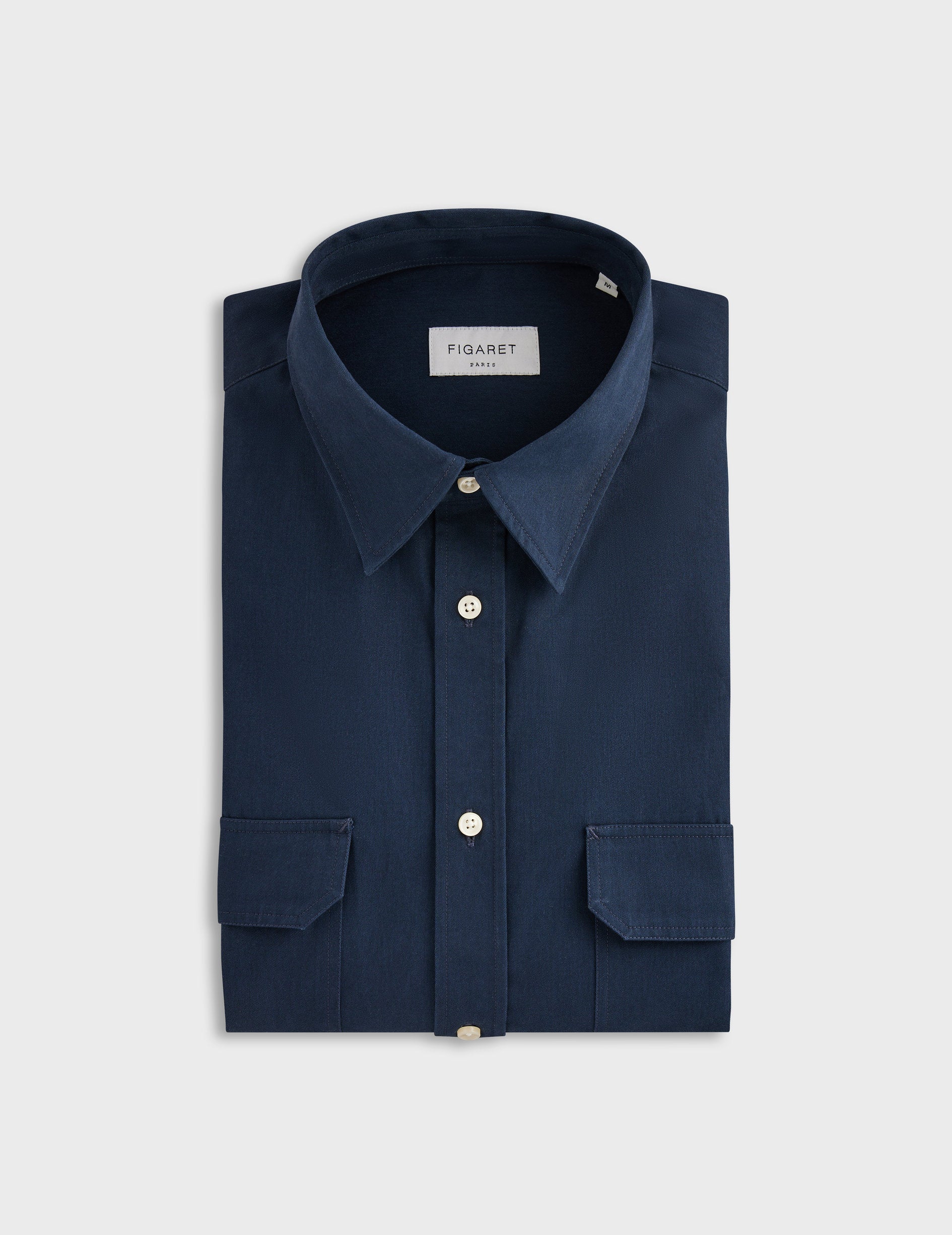 Navy Florian shirt - Twill - French Collar