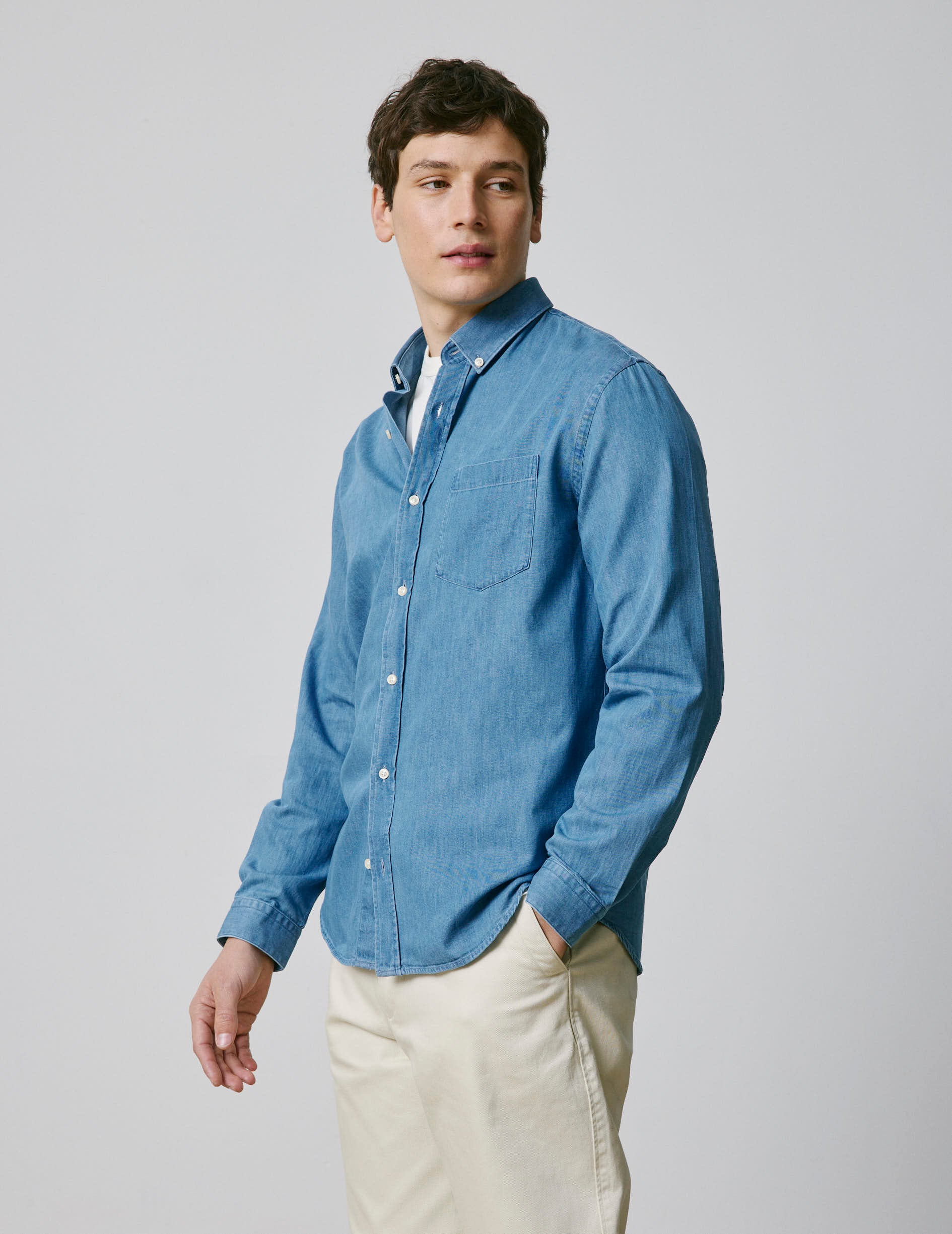 blue denim Gabriel shirt - Denim - American Collar