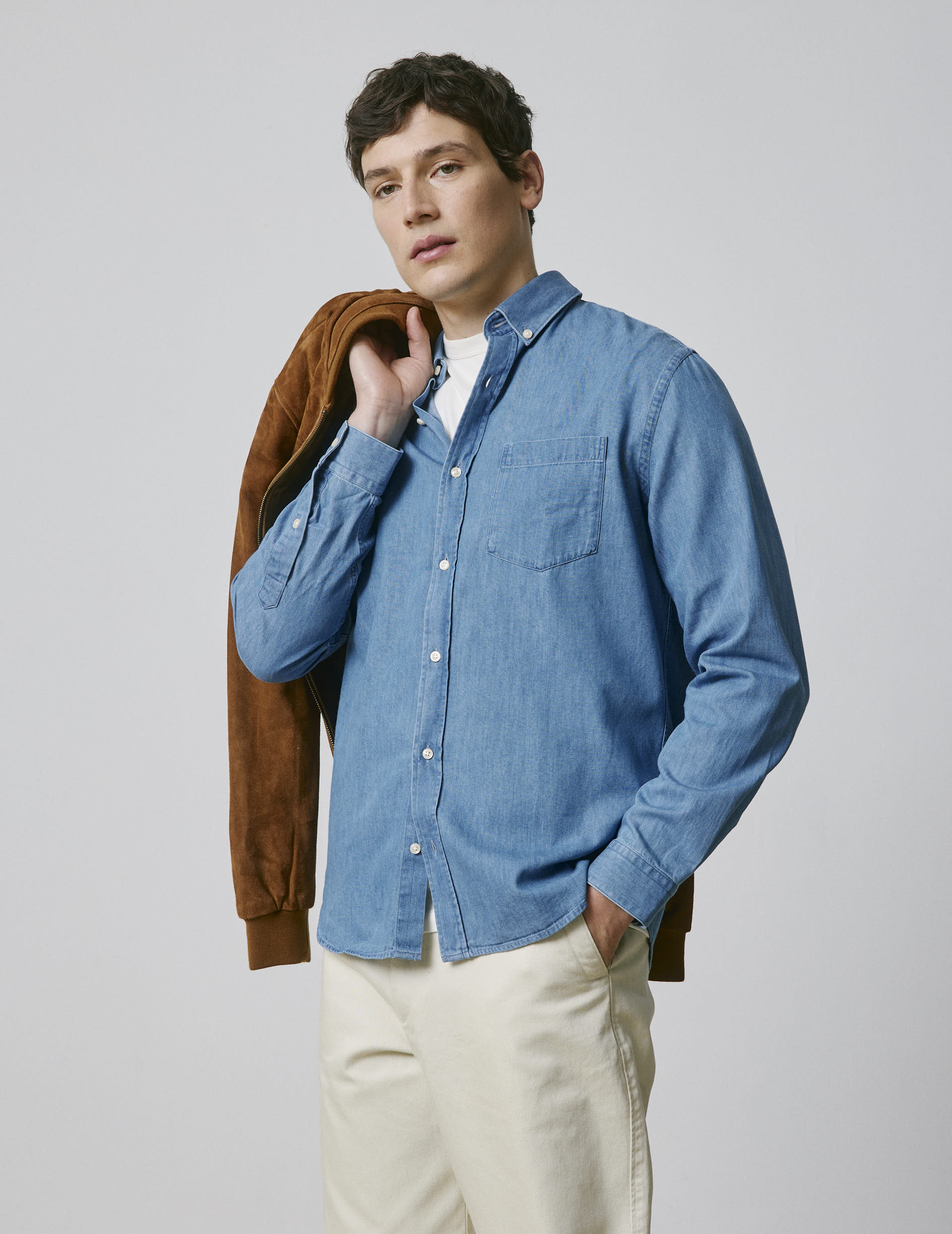 blue denim Gabriel shirt - Denim - American Collar