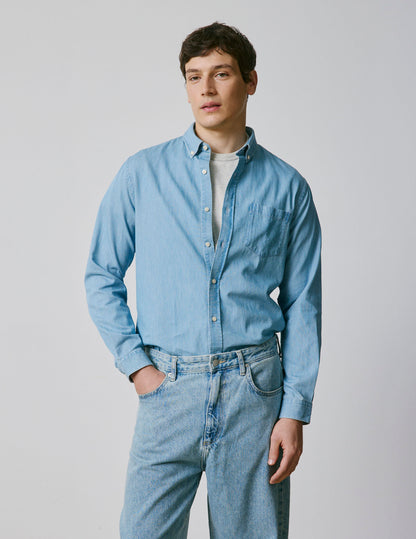Chemise gabriel en denim bleu