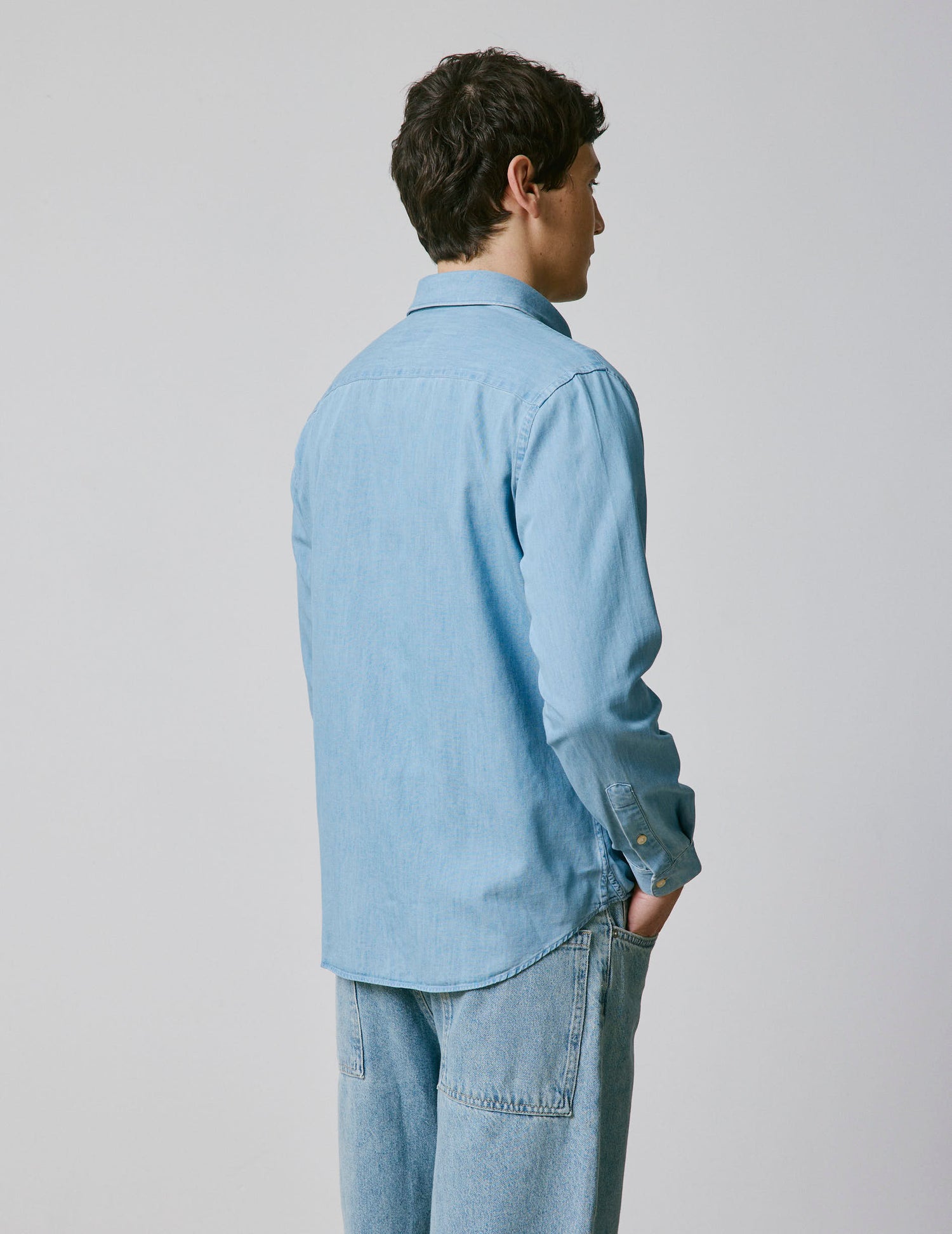 blue denim Gabriel shirt - Denim - American Collar#2
