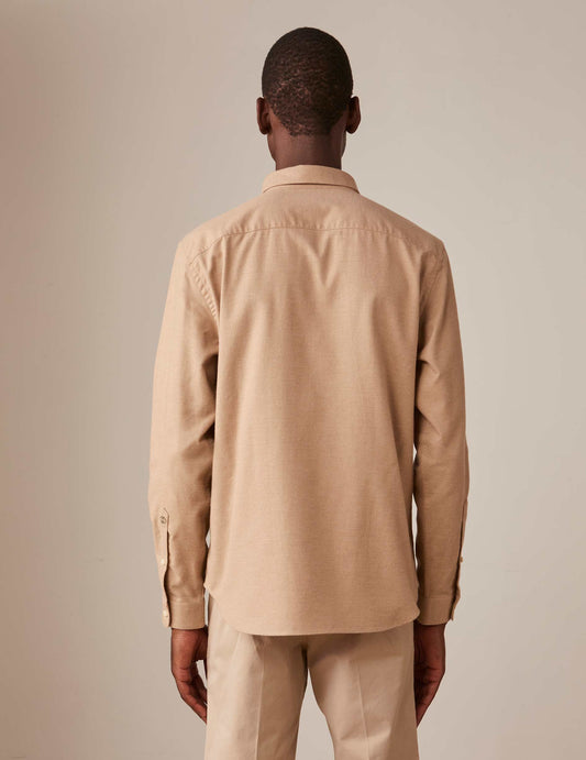 Gaspard beige shirt in cashmere cotton