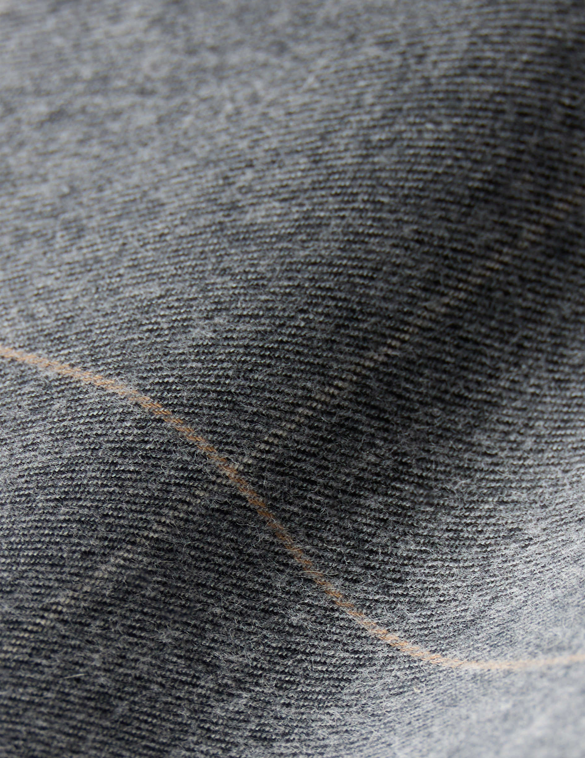 Grey cotton cashmere Gaspard shirt - Flannel - American Collar
