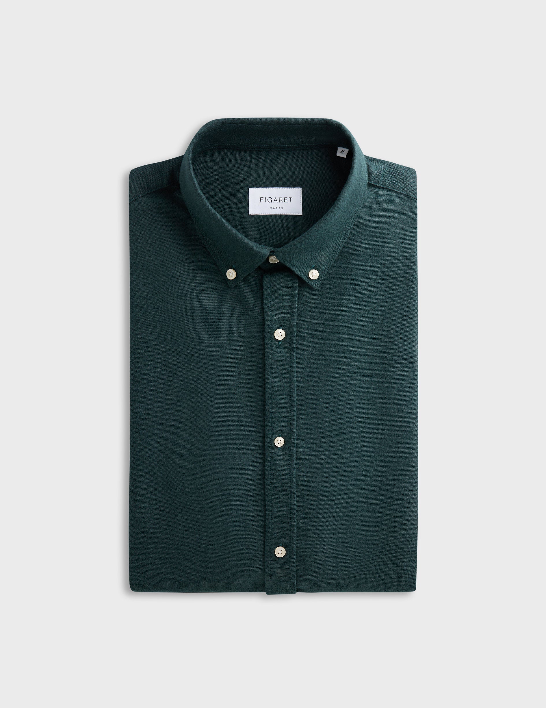 Dark green gaspard shirt - Oxford - American Collar