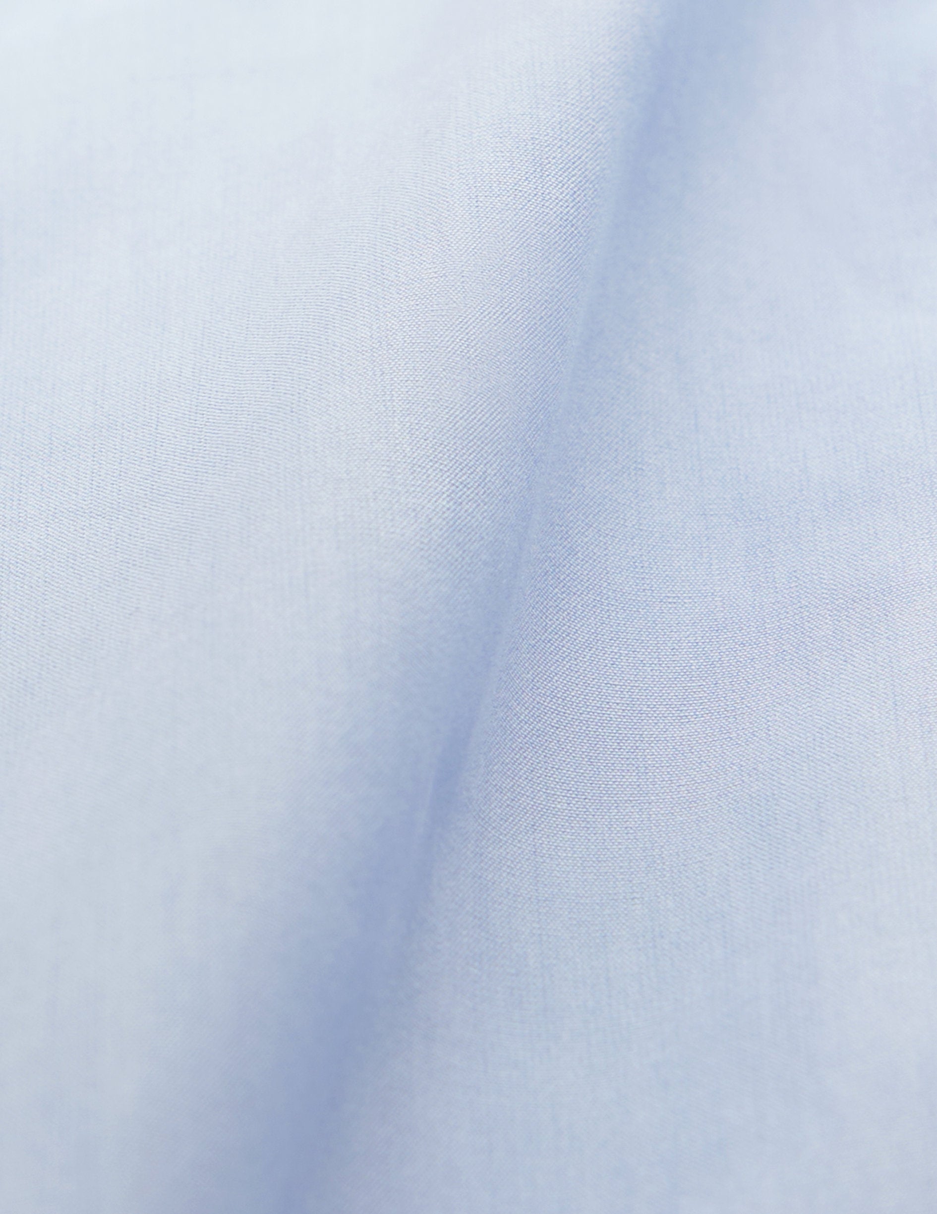 Blue semi-fitted shirt - Poplin - Italian Collar