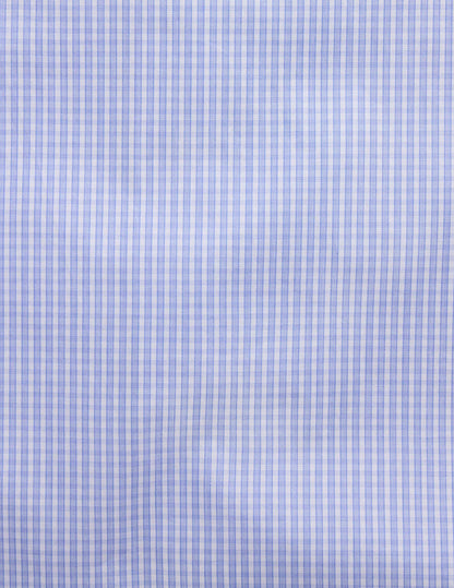 Semi-Fitted blue checked shirt