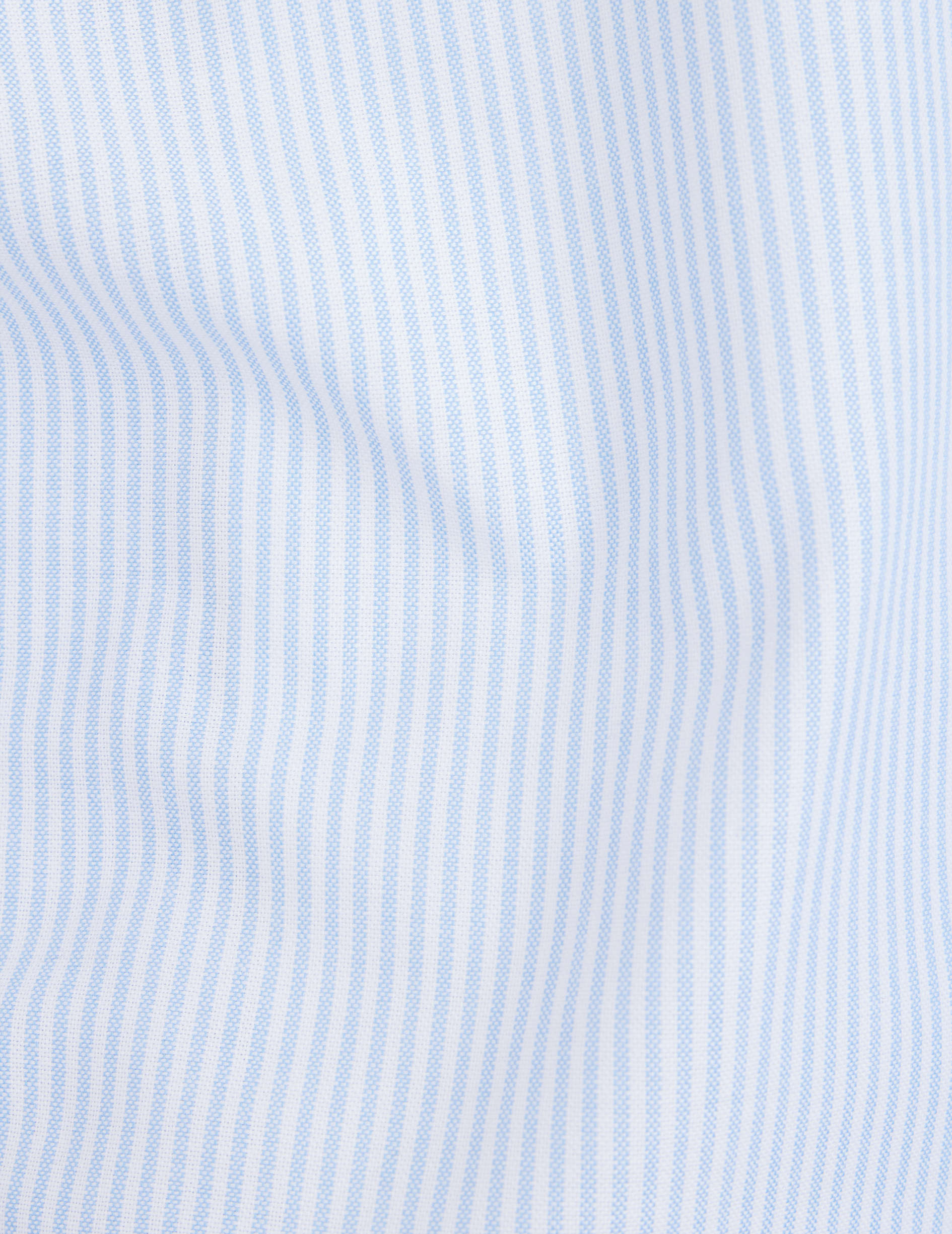 Fun shirt william blanche rayée bleue - Oxford - Col Américain