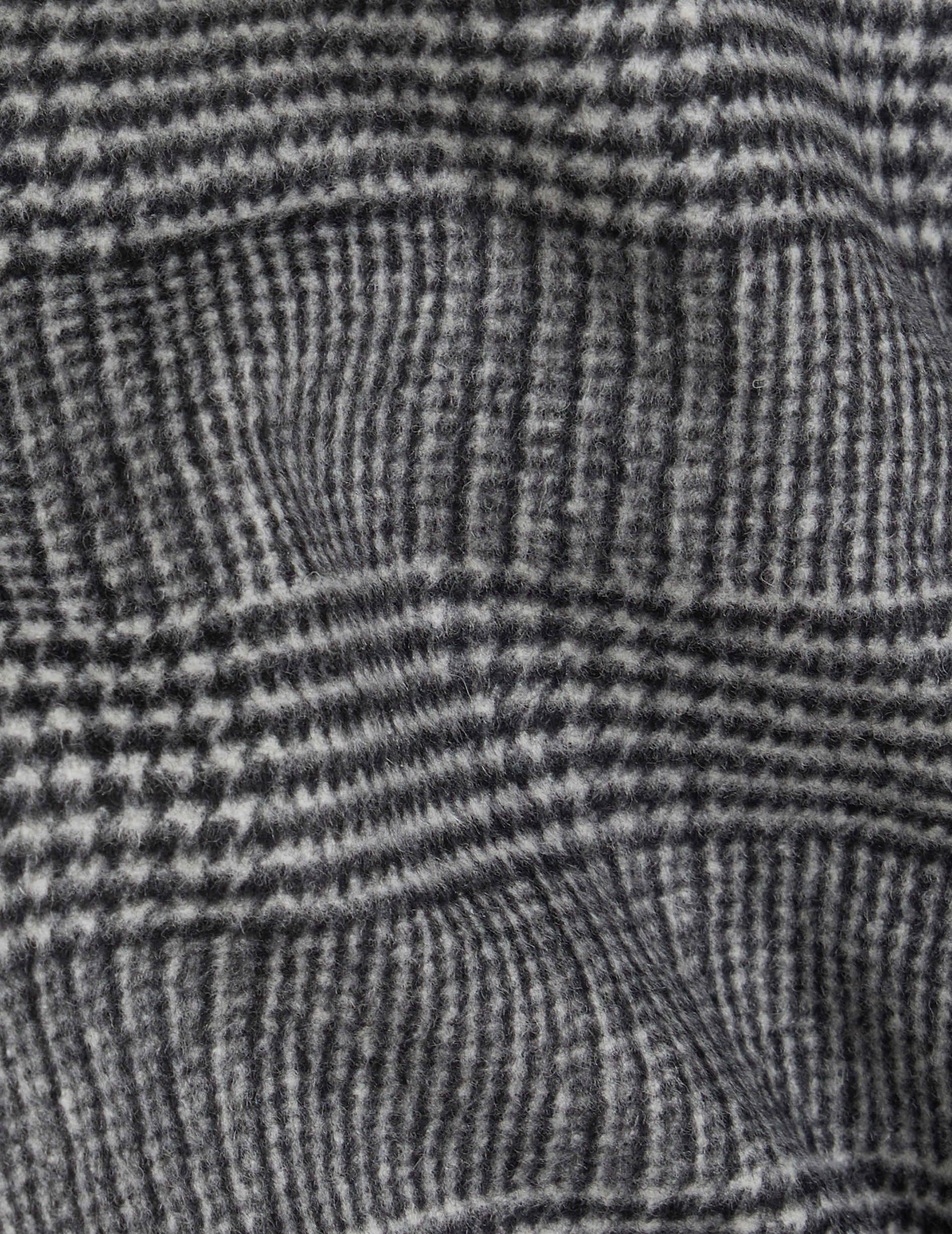 Manteau Grégoire en laine à carreaux noirs