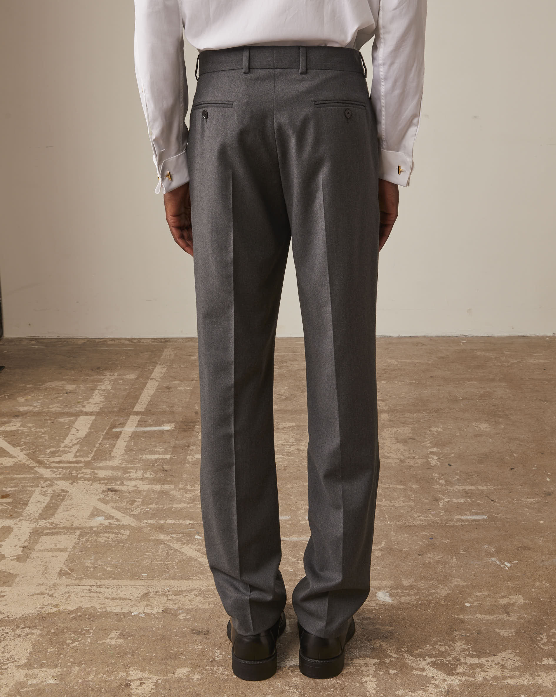 Pantalon de costume greyson en twill de laine gris