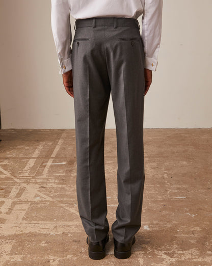 Pantalon de costume greyson en twill de laine gris